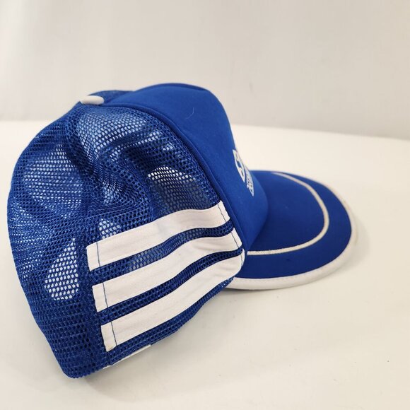 Simmons Mattress Three Stripe Vintage Trucker Hat Blue White - Picture 9 of 10